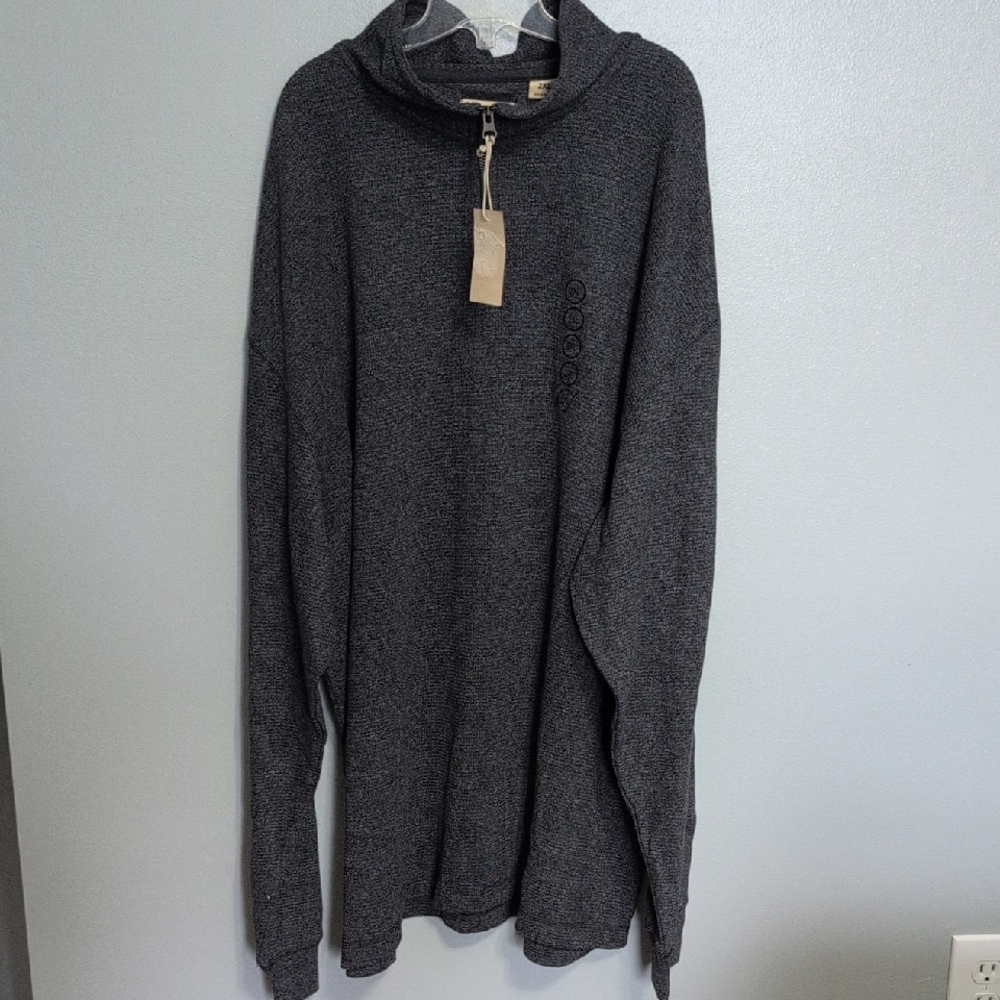 CLEARANCE!!!Men's Red Head Gray Sweatshirt with Relaxed Fit and Knit Texture 2XL